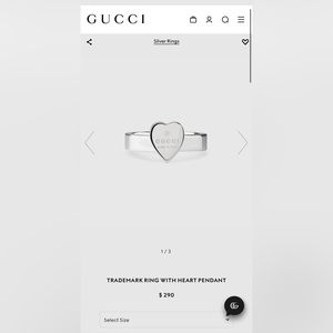 Gucci Heart Ring IT 13